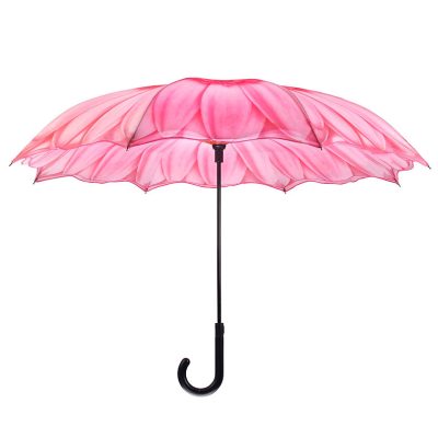 Galleria Pink Daisy Reverse Close Umbrella