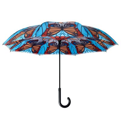 Galleria Stained Glass Butterfly Reverse Cover Umbrella